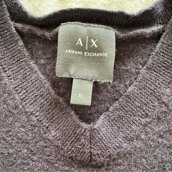 Armani Exchange V Neck Long sleeve  XL Blue - Picture 2 of 9